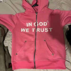 Angelica Pink Cotton Hoodie